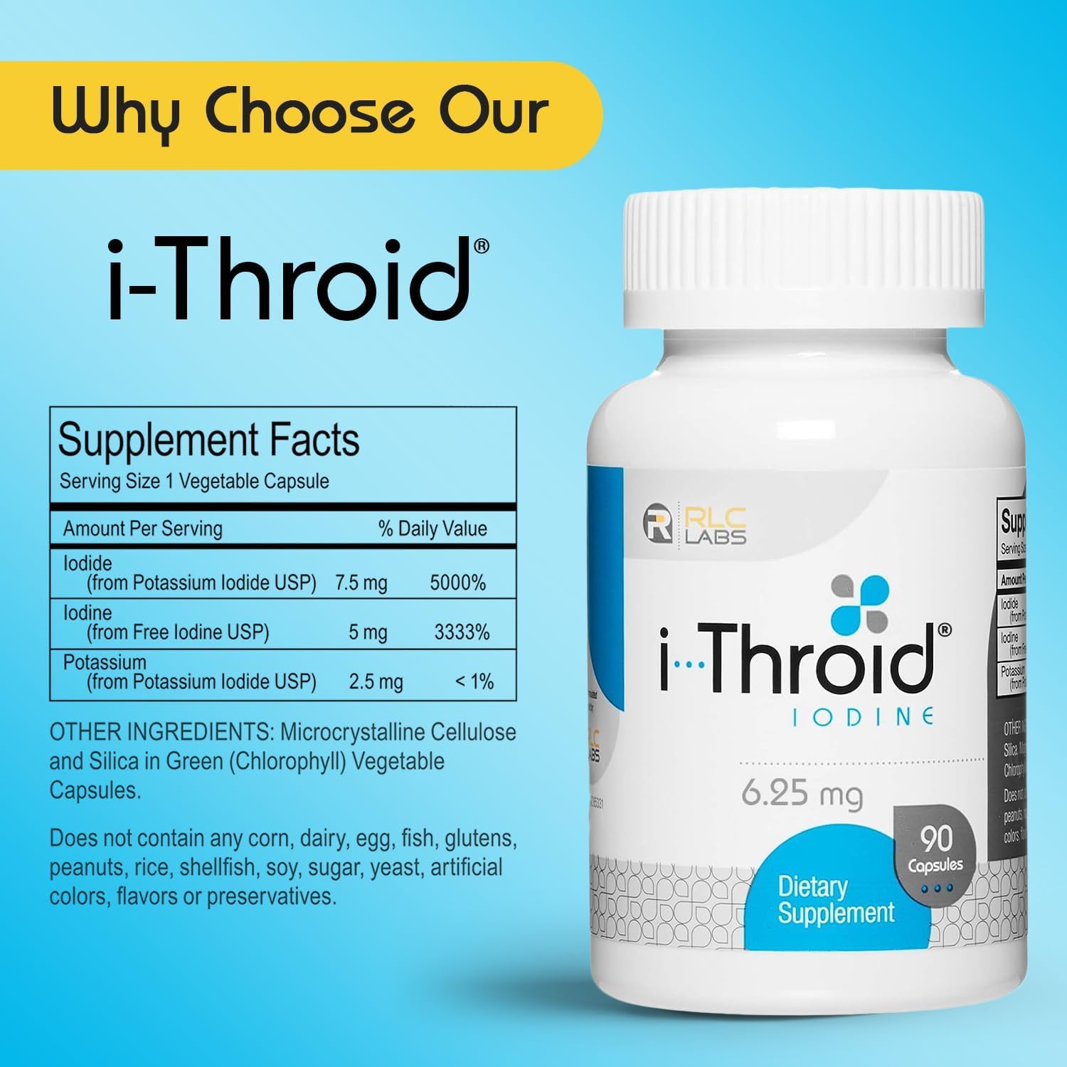 RLC Labs i-Throid: balance de yodo e ioduro para soporte tiroideo.