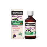 Robitussin Sauco, botella de 4 oz, alivio posible de tos y congestión.