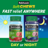 Coloca Robitussin Soft Chews junto a la cama para rápidas dosis.