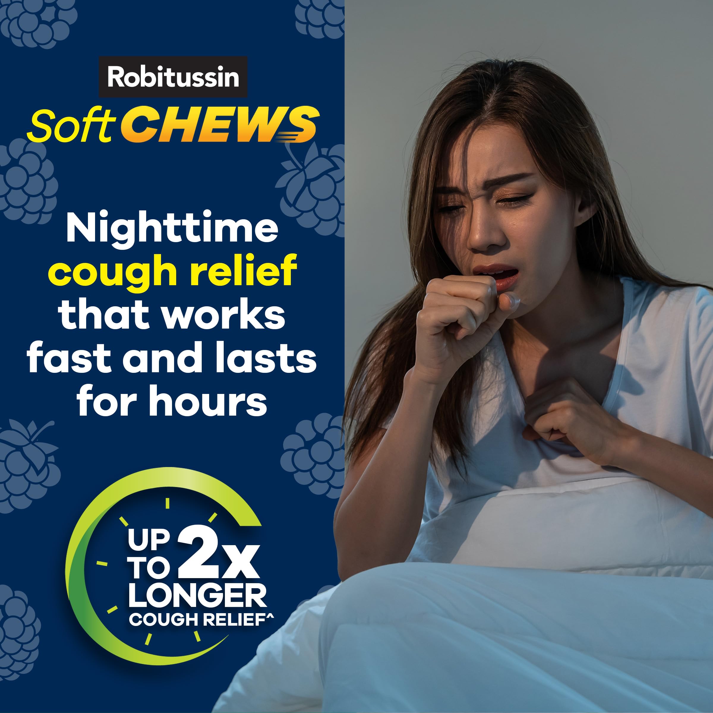 Sabor frambuesa de Robitussin Soft Chews brinda experiencia agradable.