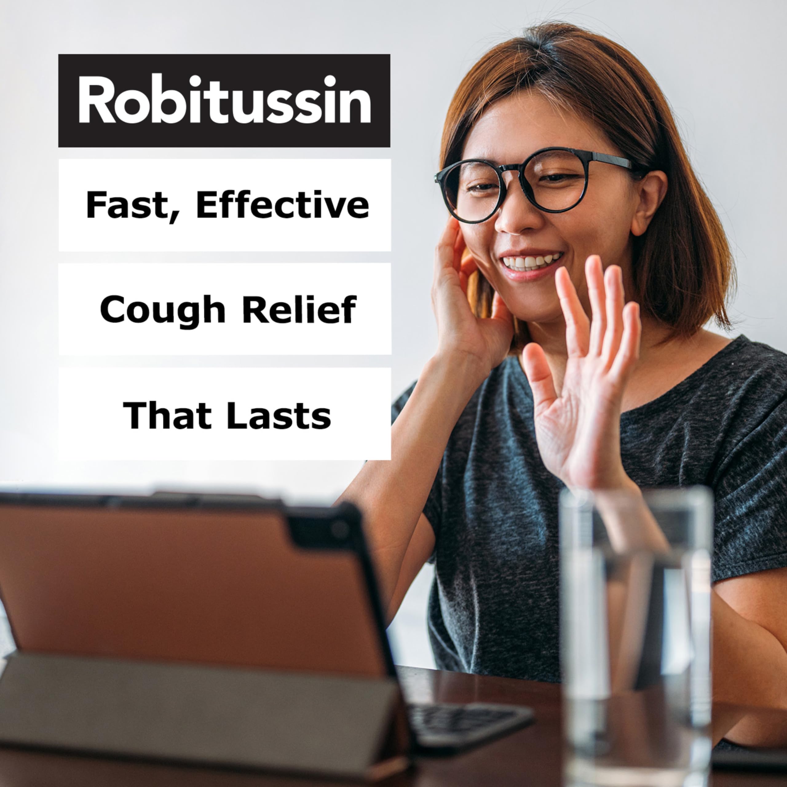 Robitussin TOS Y Moco control tableta: alivio práctico para la tos persistente.