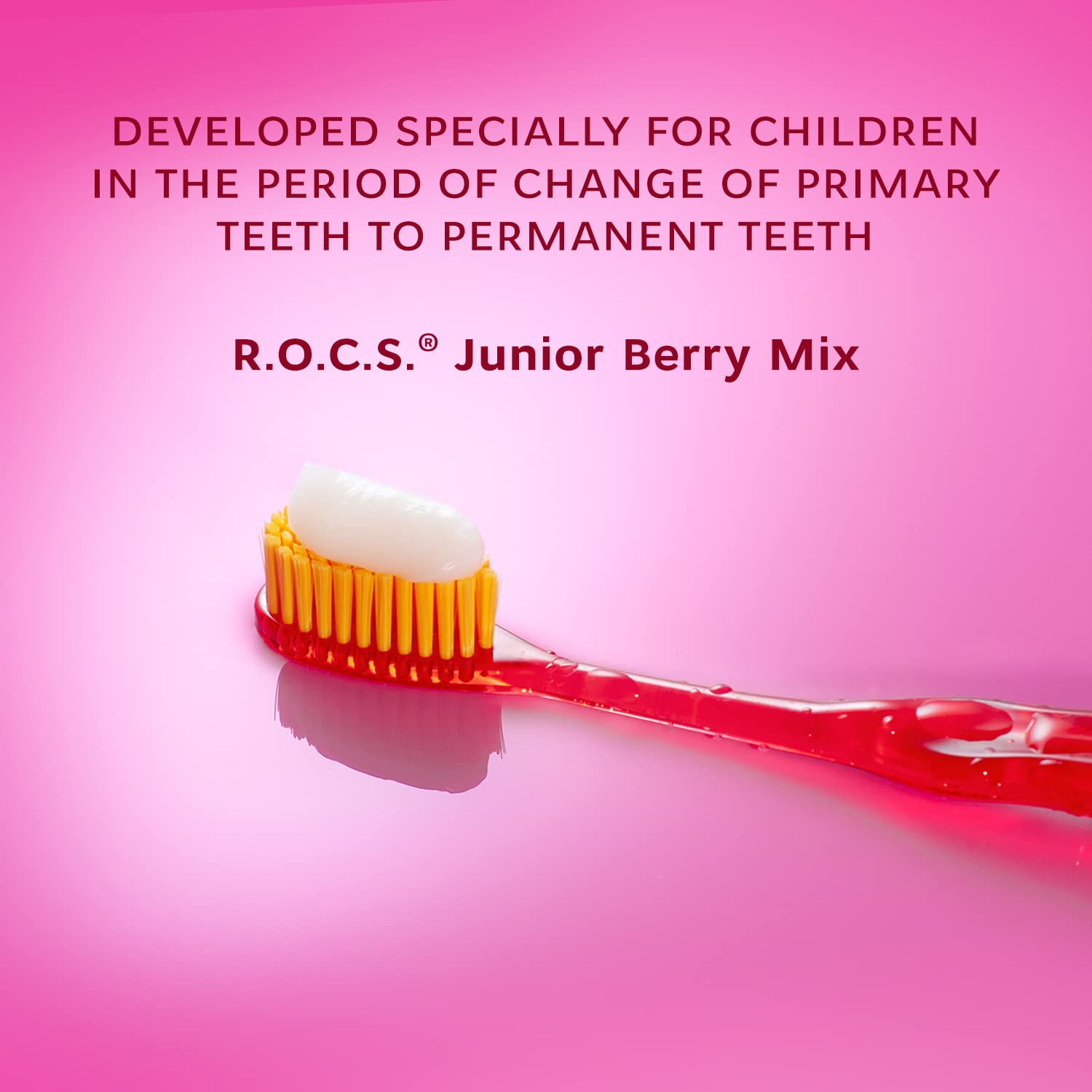 R.O.C.S. Junior etiqueta, fórmula sin fluoruro para uso seguro