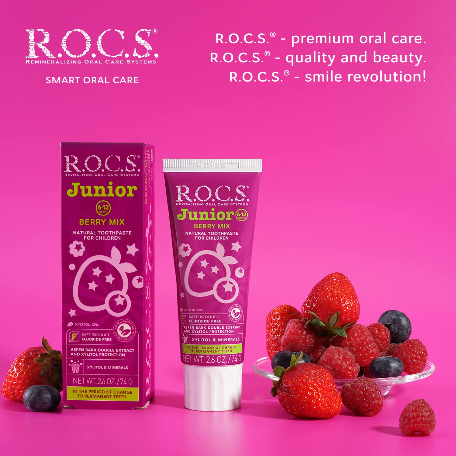 R.O.C.S. Junior tubo, textura suave para dientes de leche