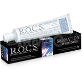 Pasta dental R.O.C.S Sensación Blanqueamiento, blanquea con gránulos y sin fluoruro