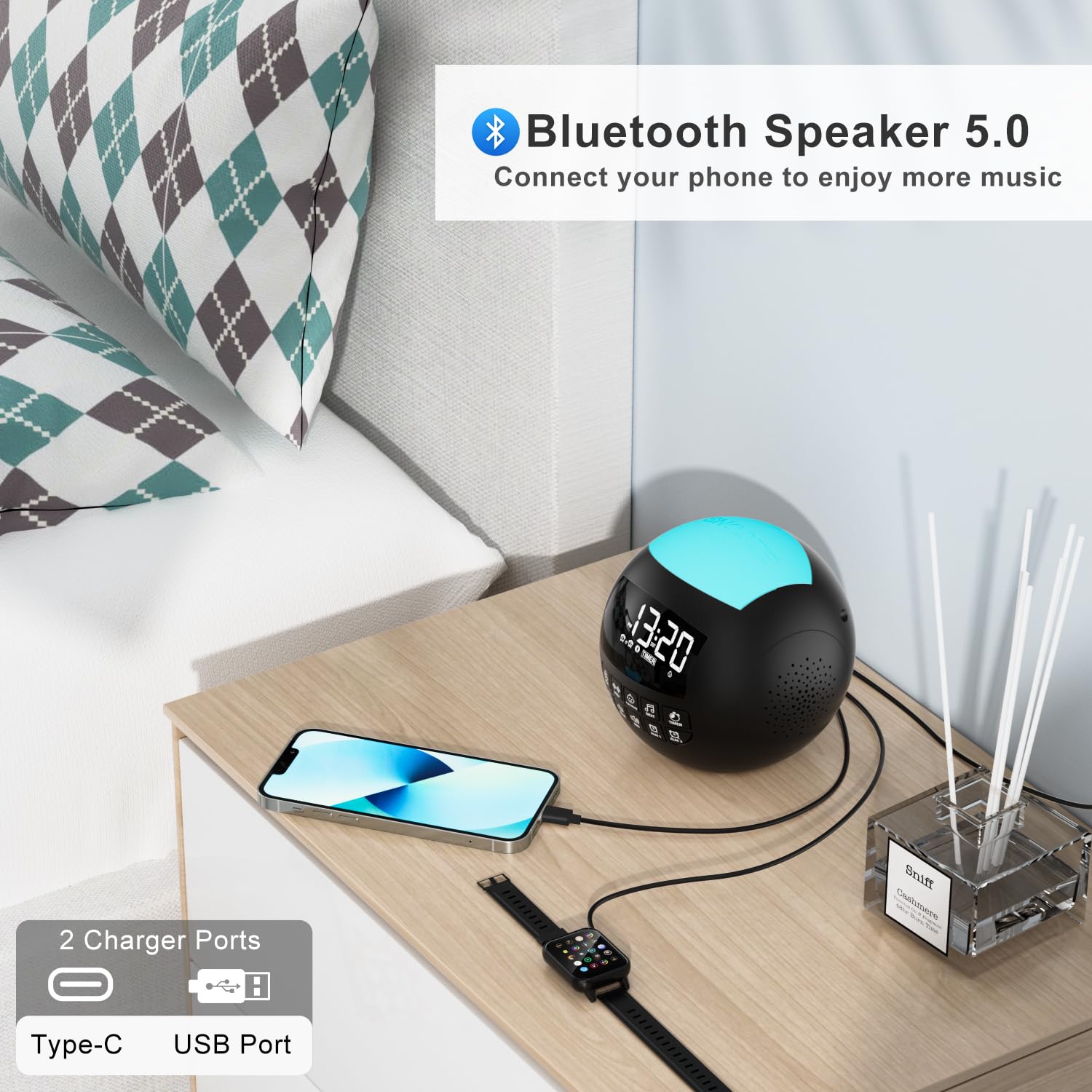 Rocam reproductor con conectividad inalámbrica para escuchar música sin interrupciones