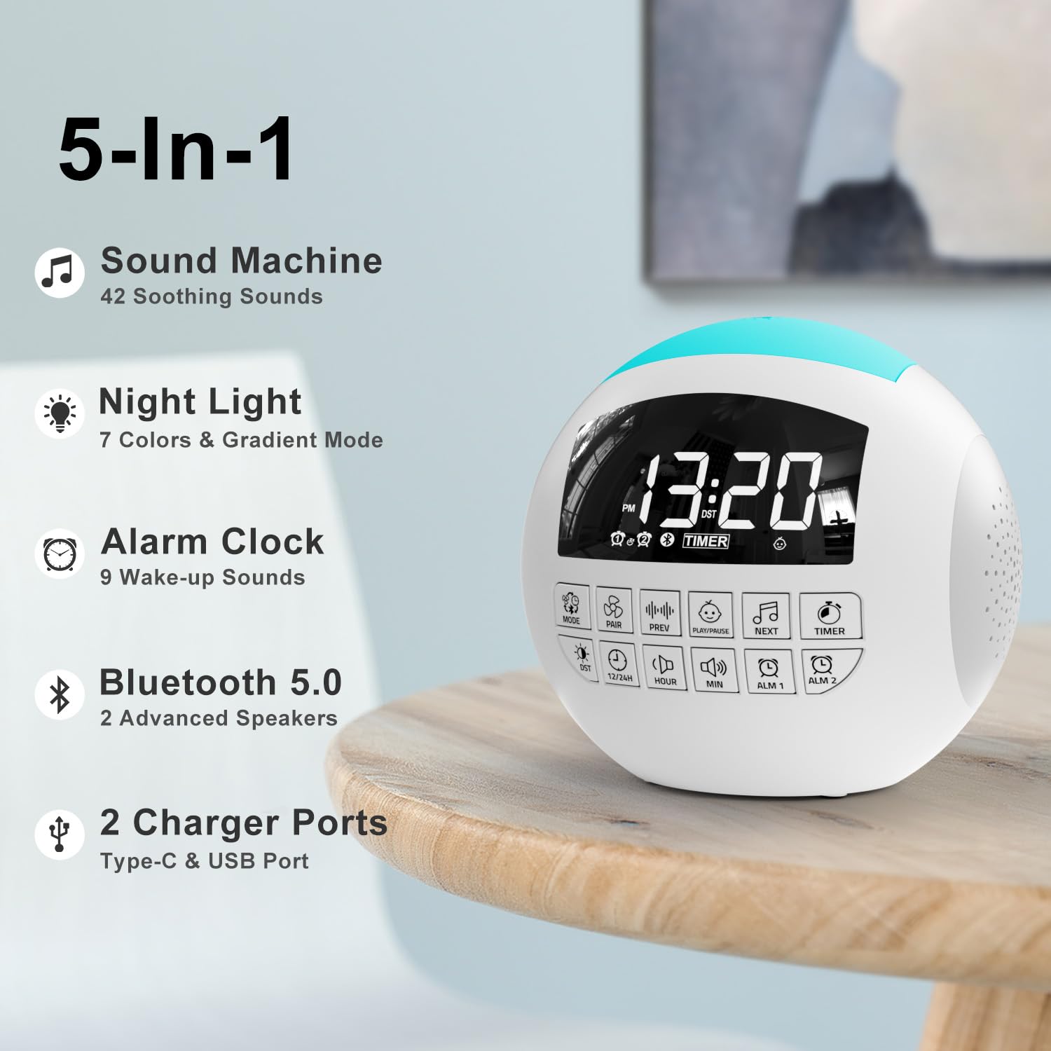 ROCAM con conexión inalámbrica para reproducir música y crear un ambiente relajante