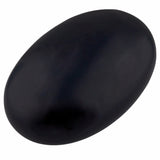 Rockcloud obsidiana negra oval en la mano para relajación y concentración