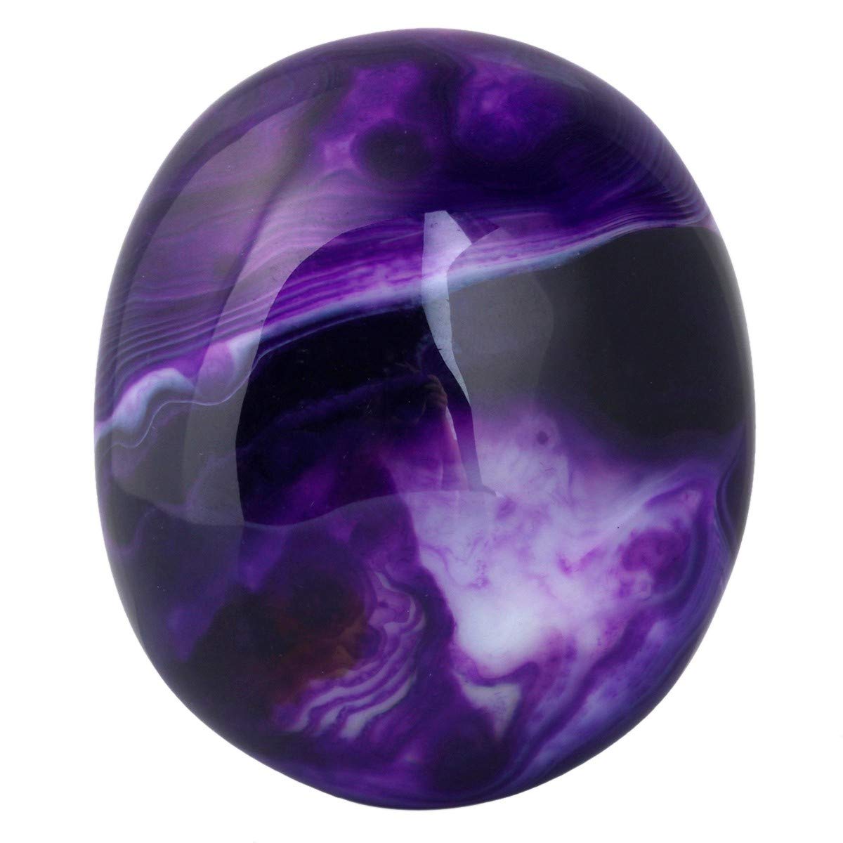 Rockcloud piedras palma agata morada irregular, ideales para meditar y enfocar emociones.