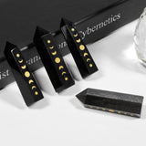 Rockcloud punta cristal obsidiana grabado para proteccion y energia estabilizadora.
