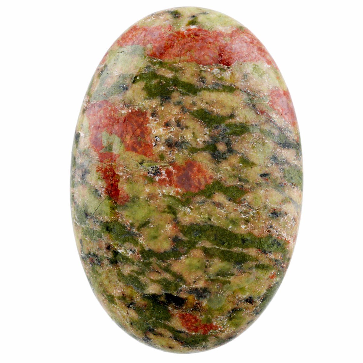 Rockcloud piedra de Unakite pulida, equilibrio emocional al tacto.