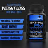 Rockstar Skinny PM: packaging en caja, destaca 60 cápsulas y perfil no estimulante.