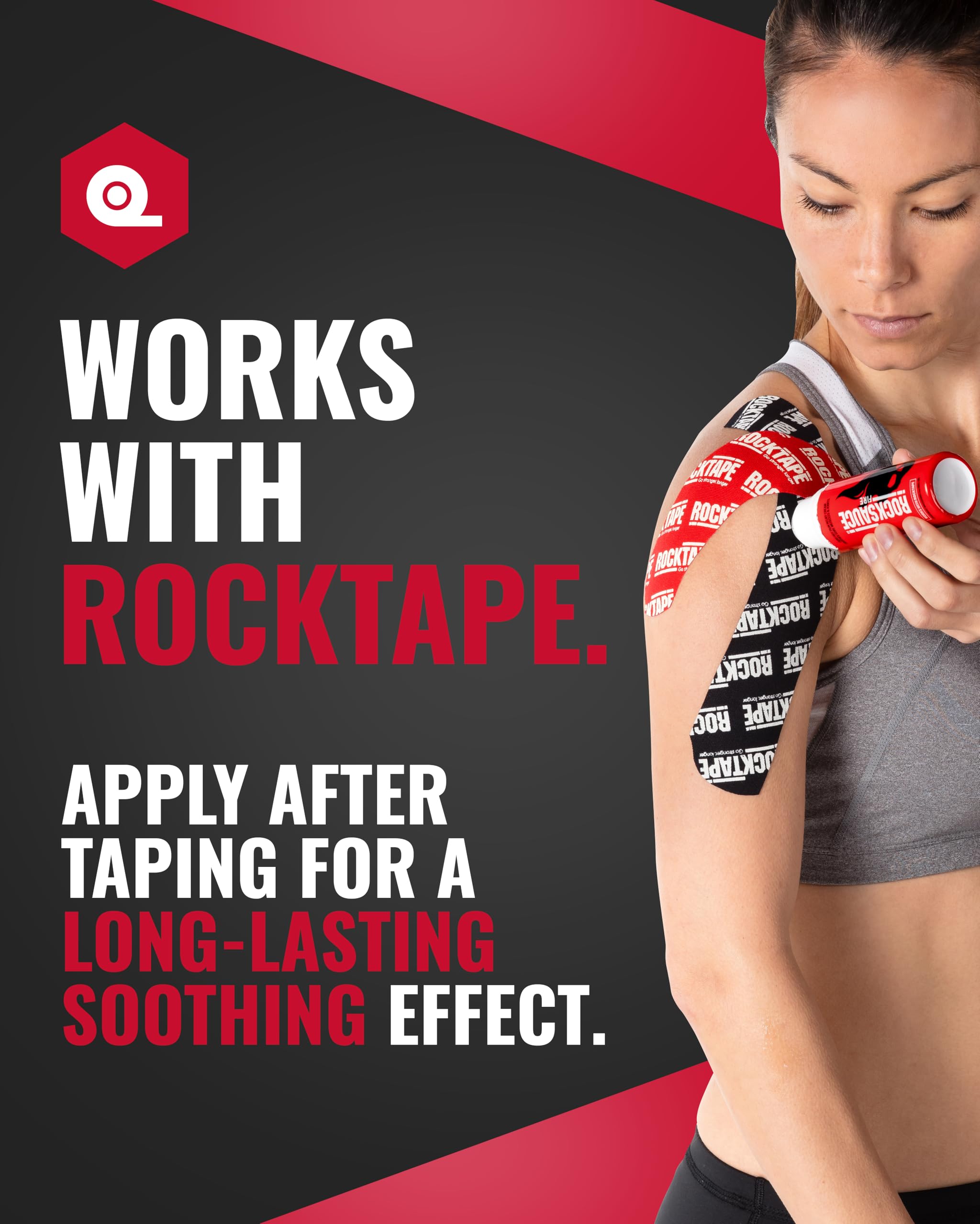Compatibilidad con RockTape para liberación suave en la piel.