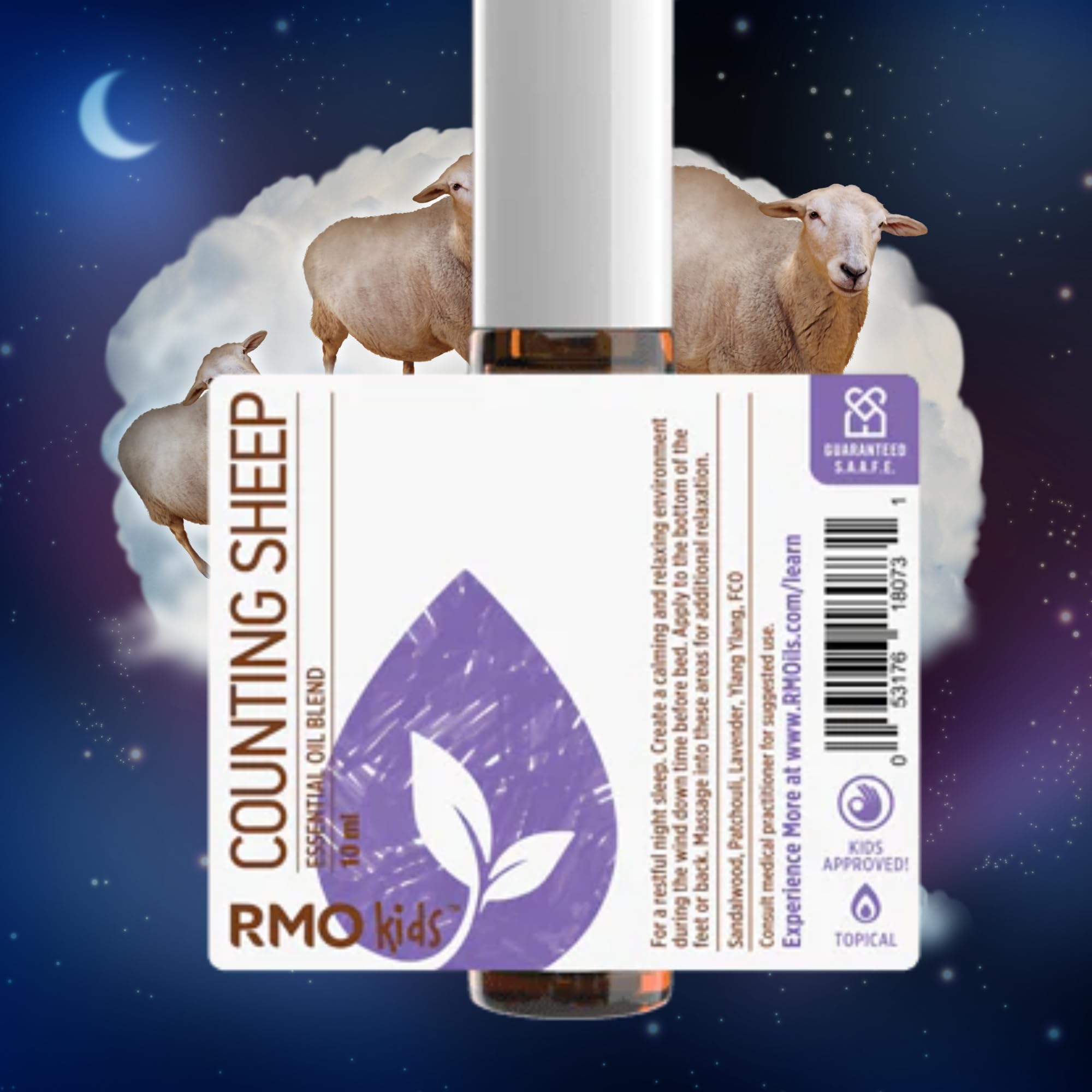 Rocky Mountain Oils Counting Sheep pack de dos rodillos para uso en casa.