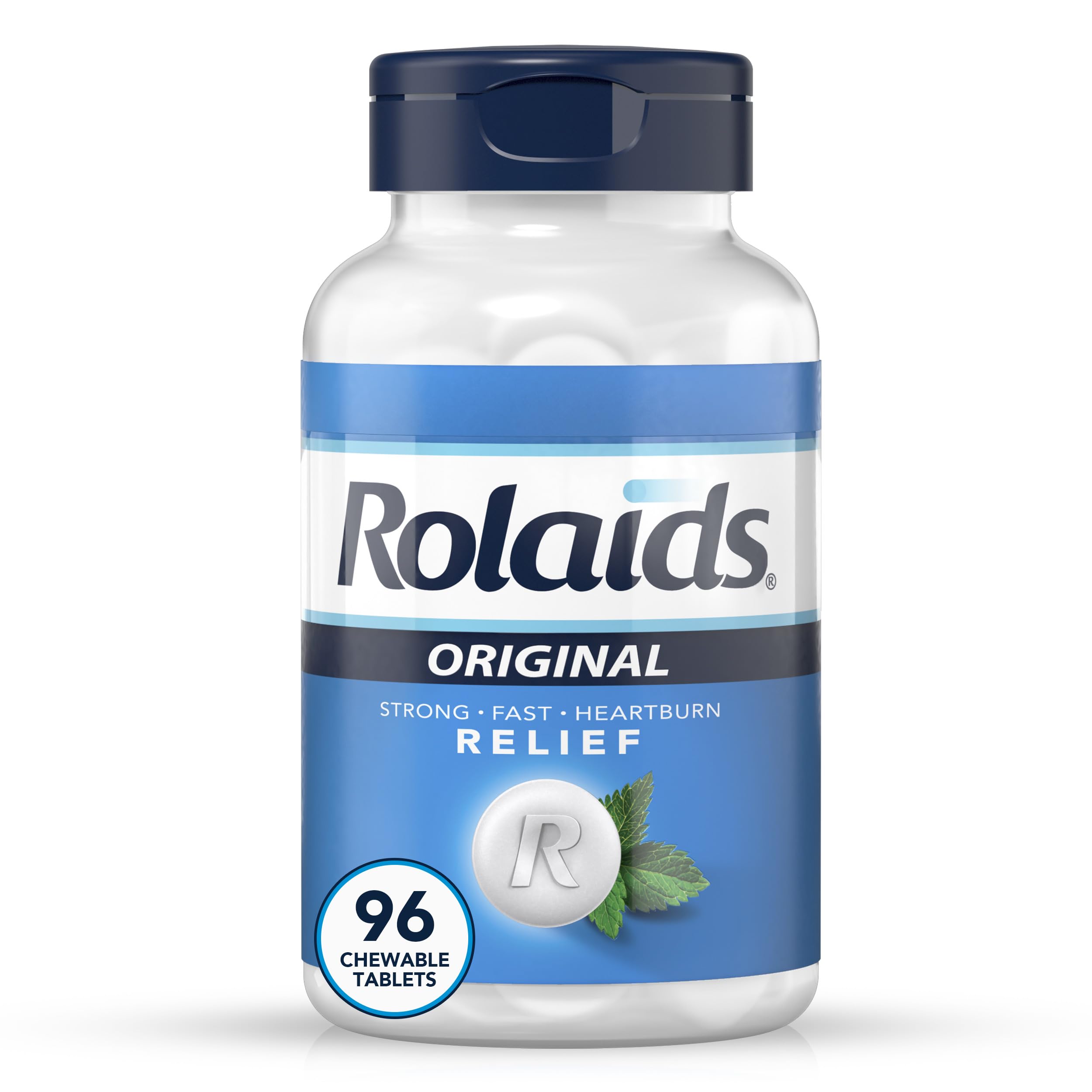 Rolaids Original Strength tabletas menta en frasco para alivio rápido de la acidez estomacal