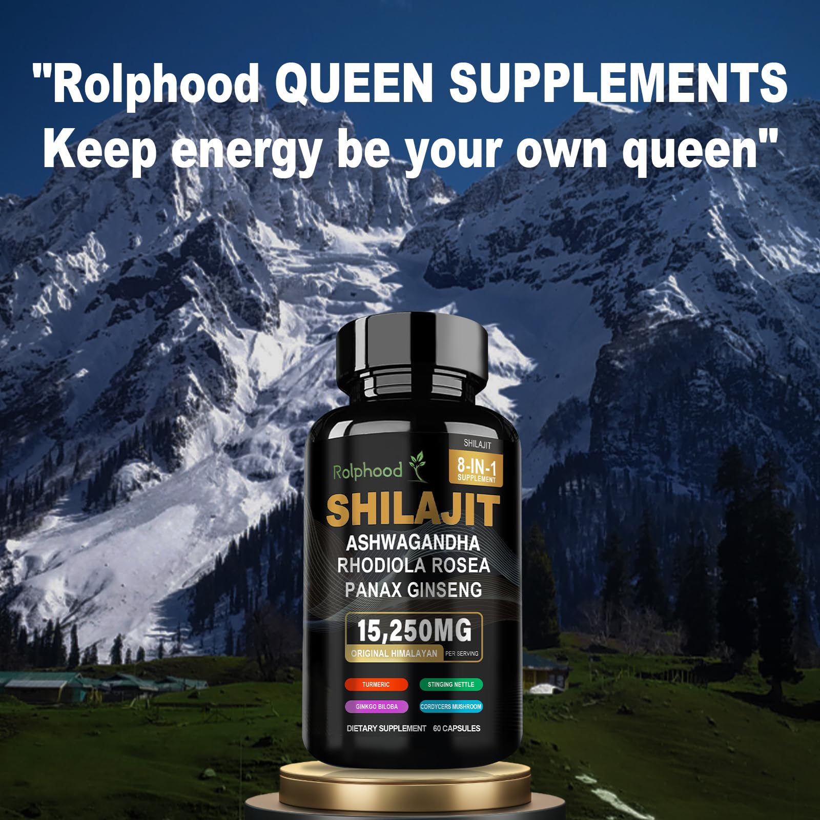Rolphood Shilajit cápsulas para uso diario en ritual sencillo