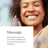 Aplicación tópica en shampoo con aceite de romero Young Living, cabello más suave.