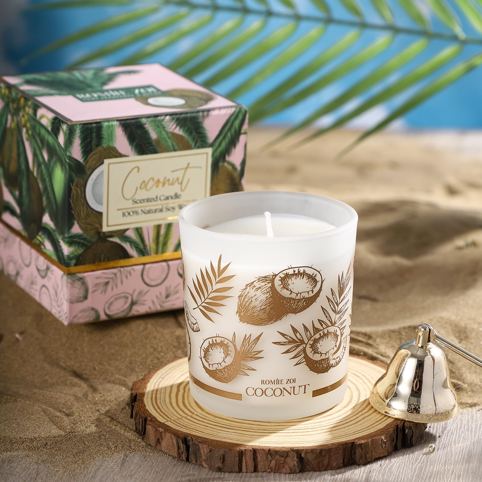 Caja regalo elegante ROMIIE ZOI para vela de coco