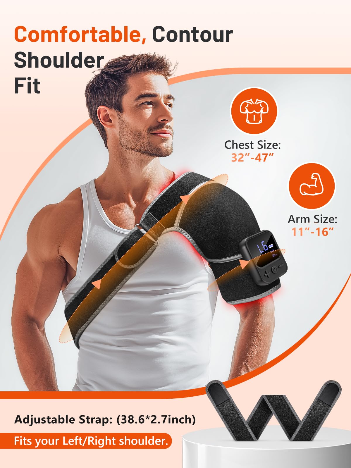 ROMISA diseño ergonómico para ajuste cómodo en hombro.