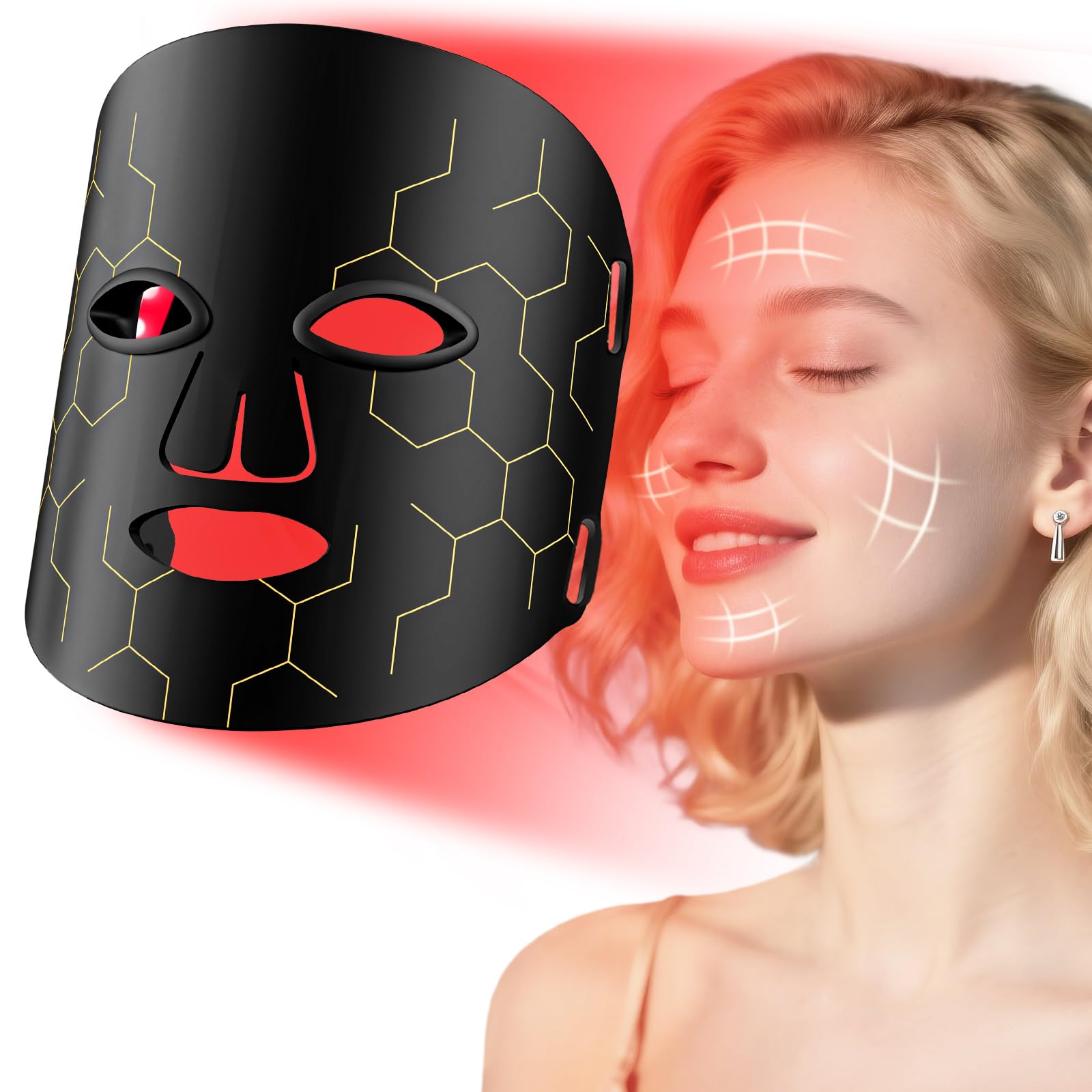 Romisa máscara de luz facial con 8 modos para revitalizar la piel