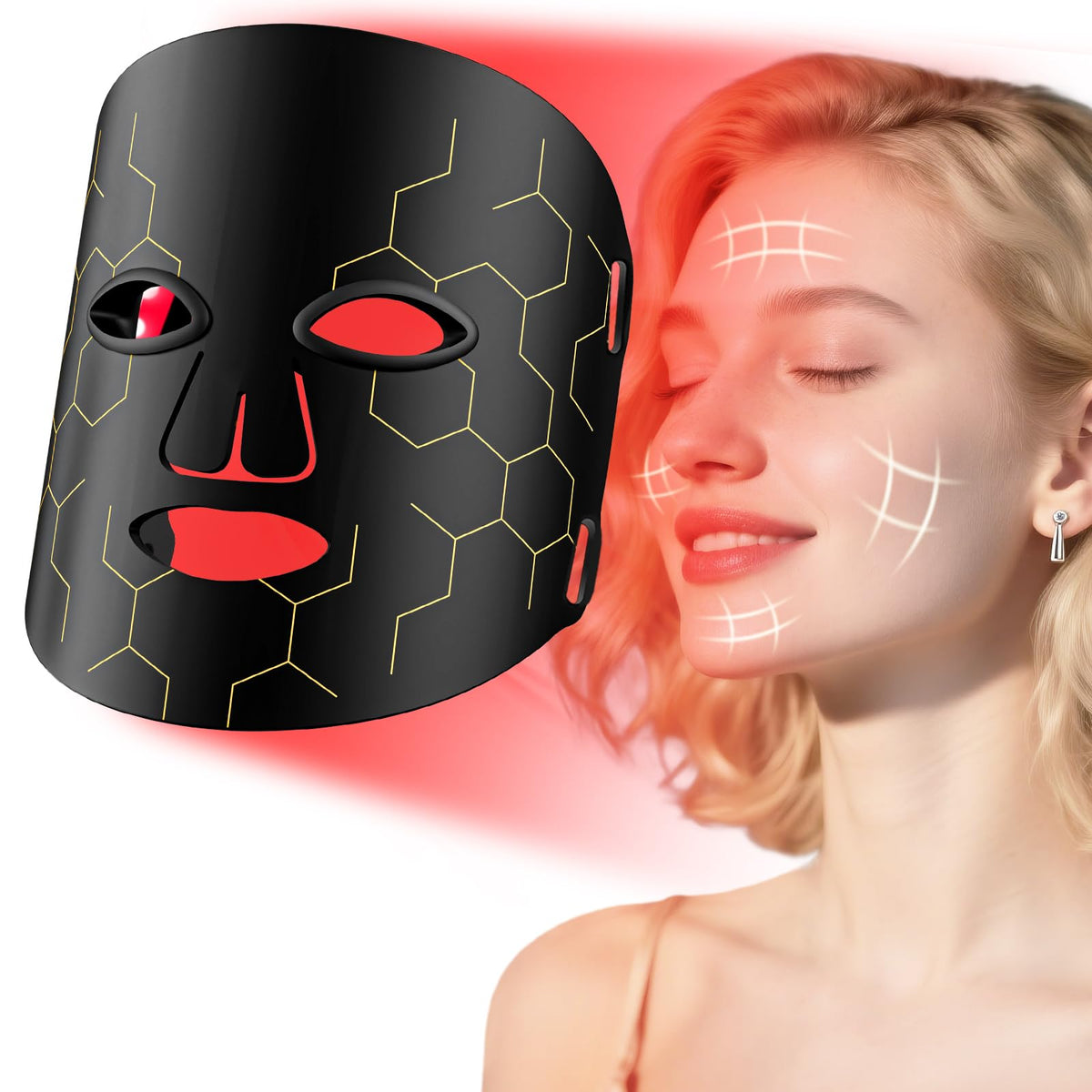 Romisa máscara de luz facial con 8 modos para revitalizar la piel