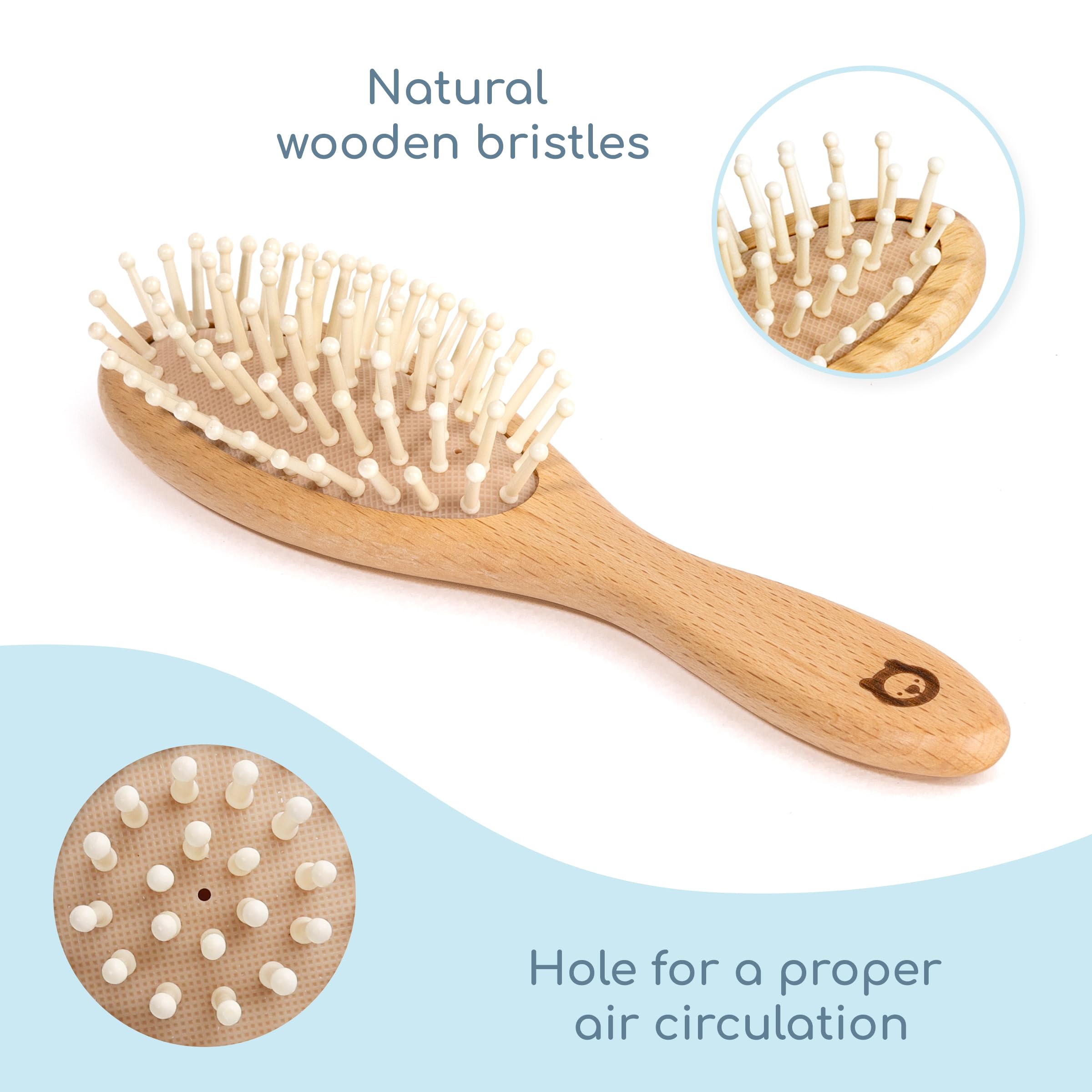 Conjunto de cuidado capilar para bebés con material natural ROMY RO
