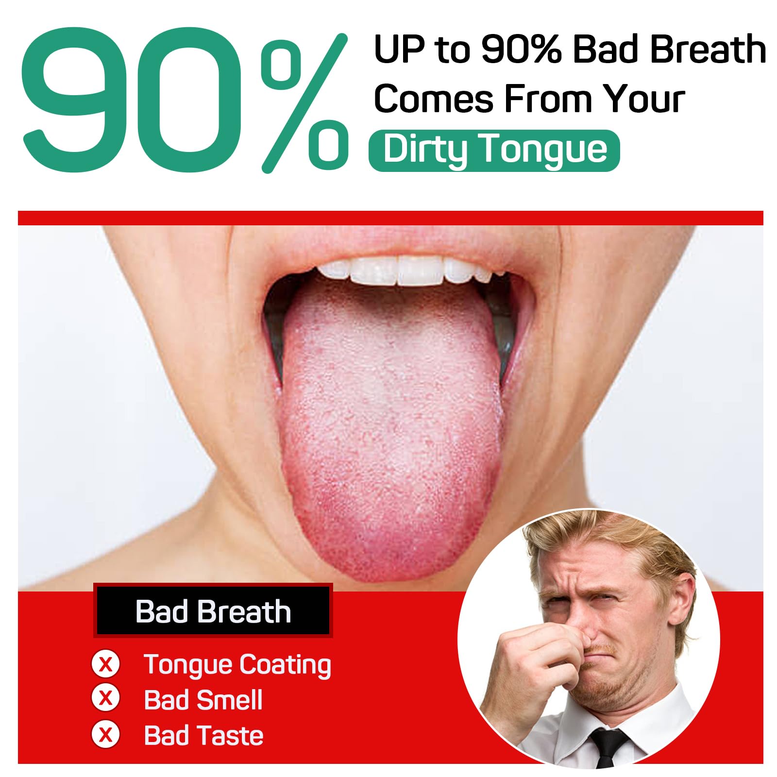 RONAVO raspador lengua acero inoxidable higiene bucal duradera