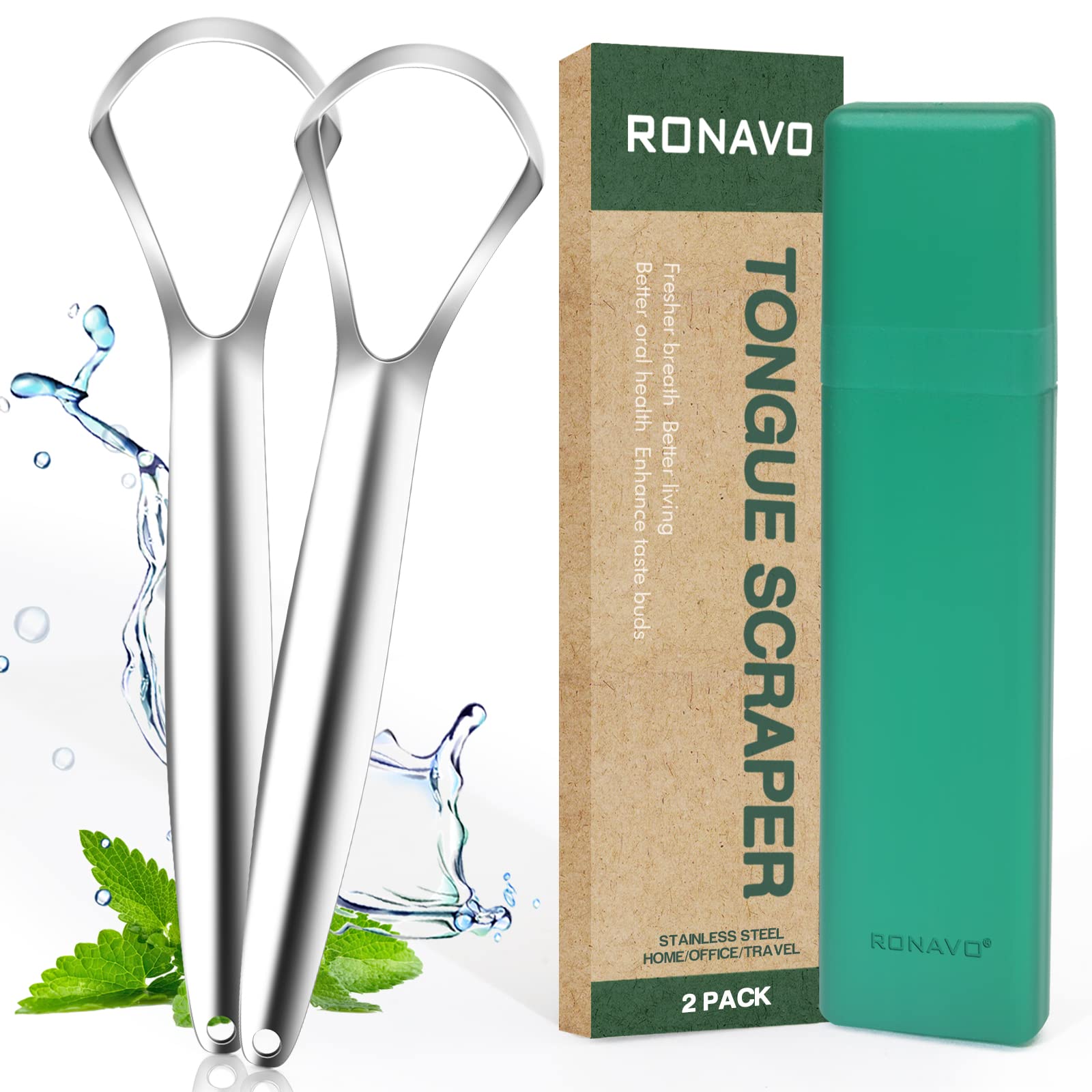 RONAVO raspadores lengua doble juego para uso diario
