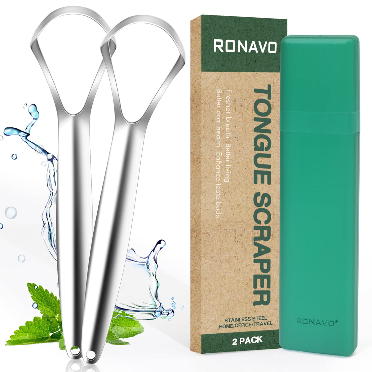 RONAVO raspadores lengua doble juego para uso diario