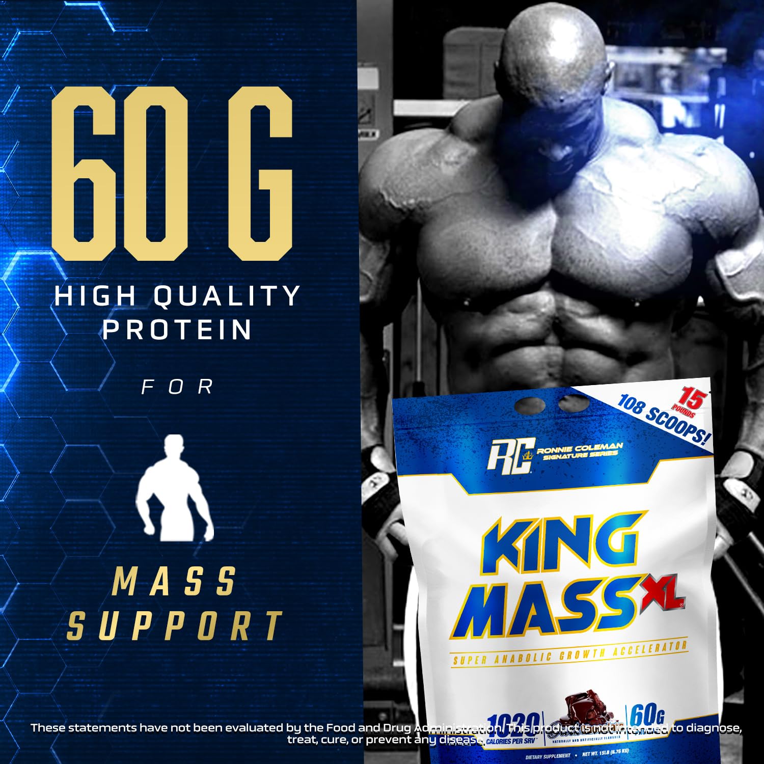Cuchara medidora de King Mass XL facilita tomar la dosis adecuada para entrenar
