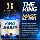 Tabla de información nutricional de King Mass XL para planificar ingestas