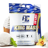 Envase de King Mass XL de Ronnie Coleman para impulsar la ganancia de masa muscular