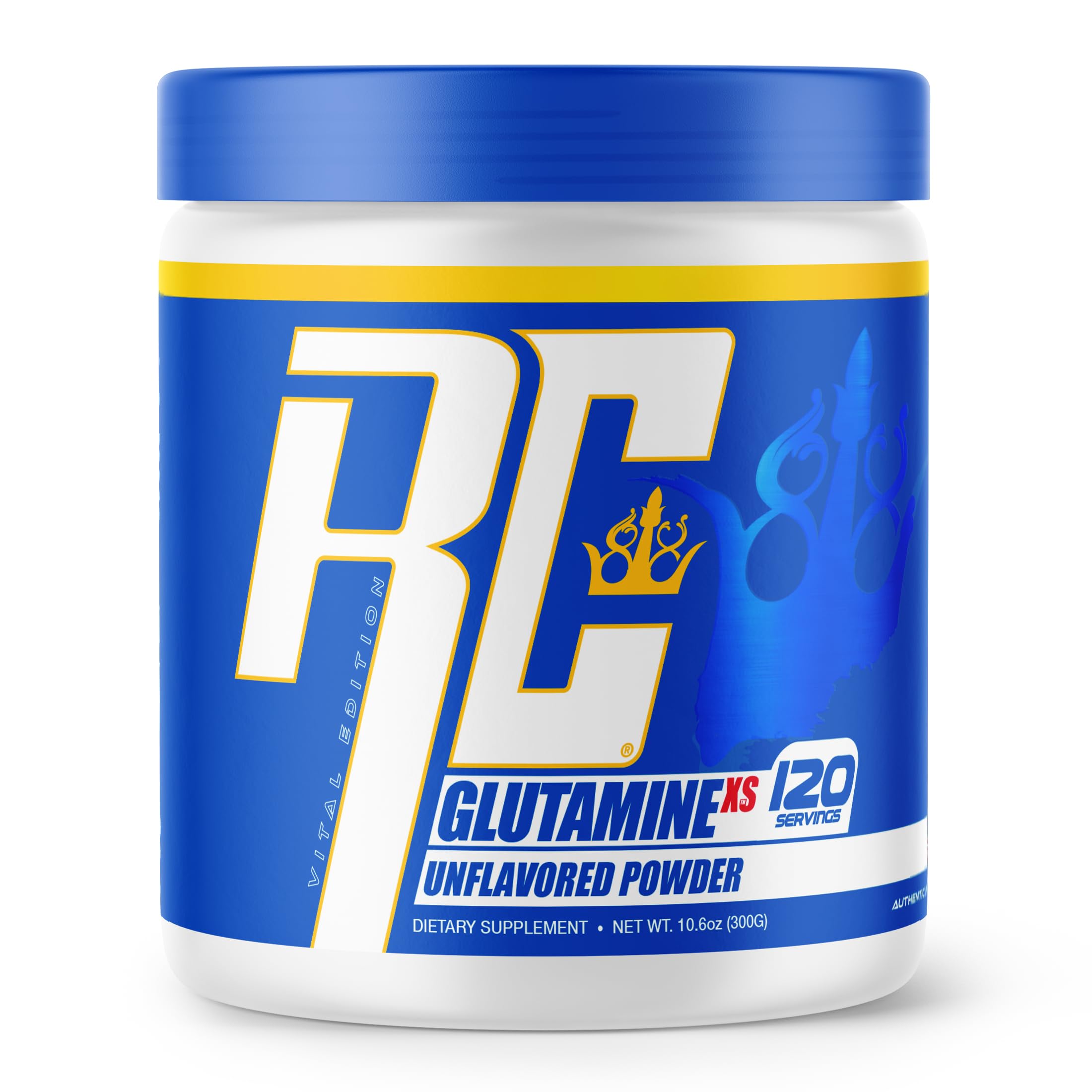 Ronnie Coleman Signature Series Glutamina en polvo para recuperación post-entrenamiento.