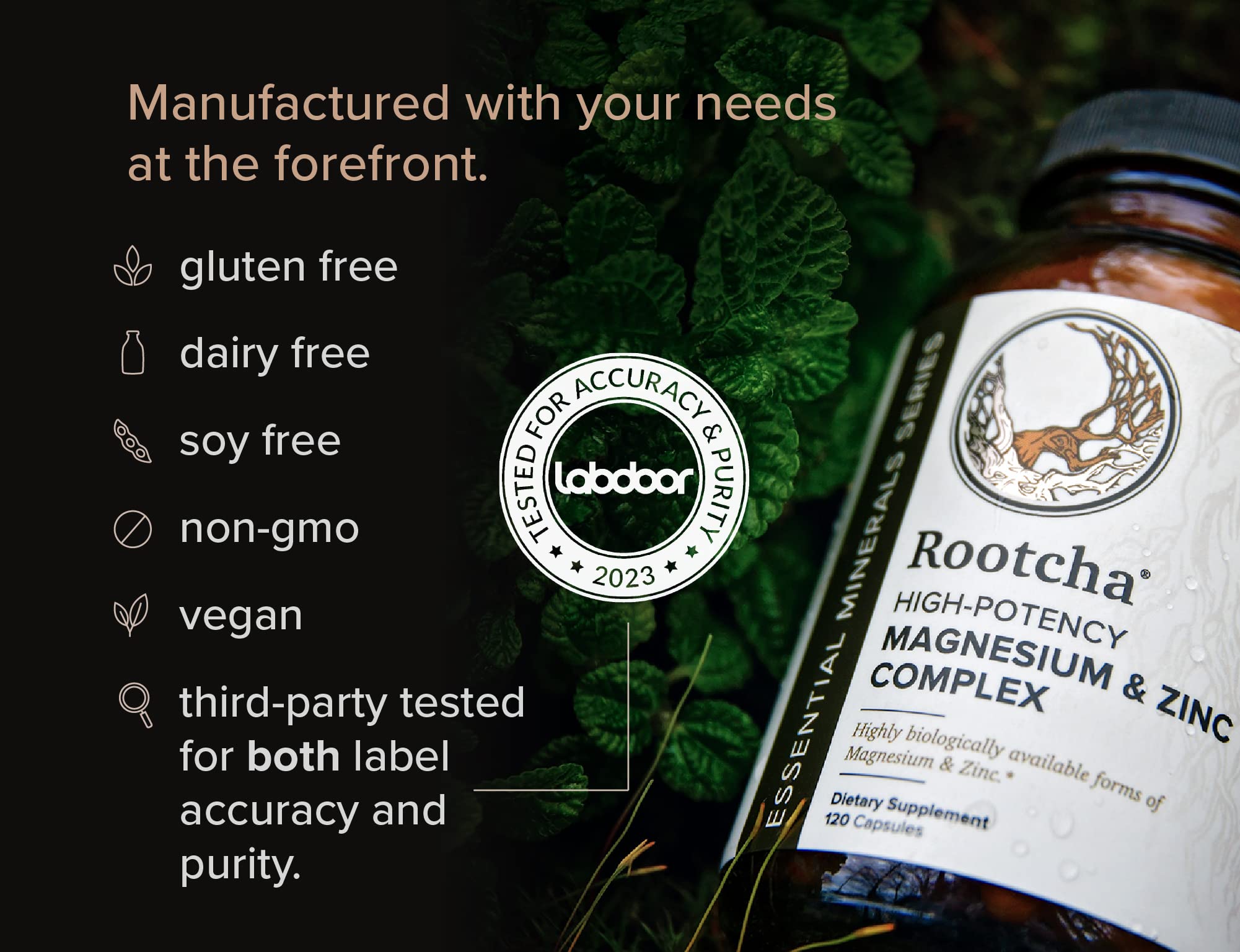 Rootcha complemento mineral vegano y sin gluten.