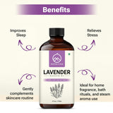 ROOTED & RAW Lavanda en frasco ámbar protege pureza y frescura.