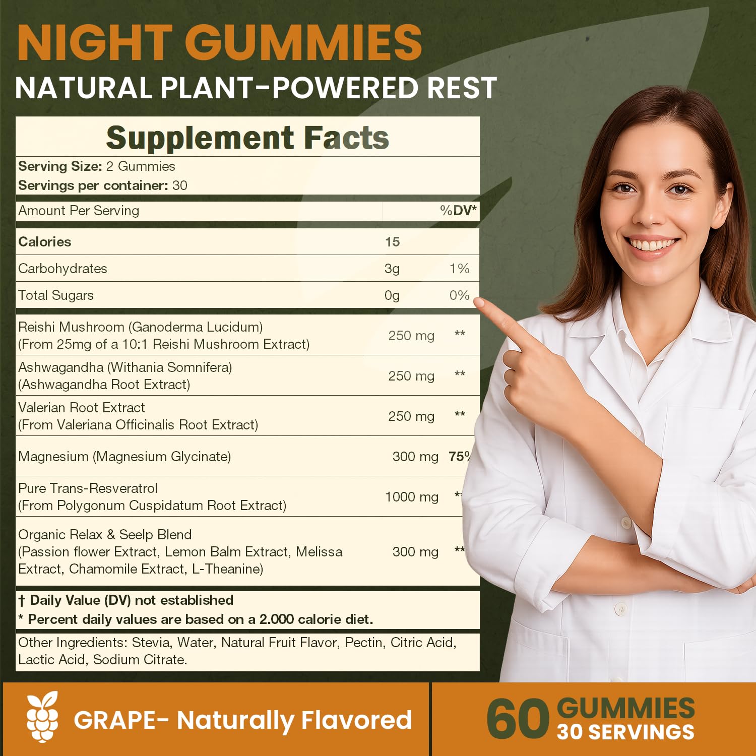 Rooterra Inner Bloom Gomitas Nocturnas, dosis cómoda para relajación vespertina.