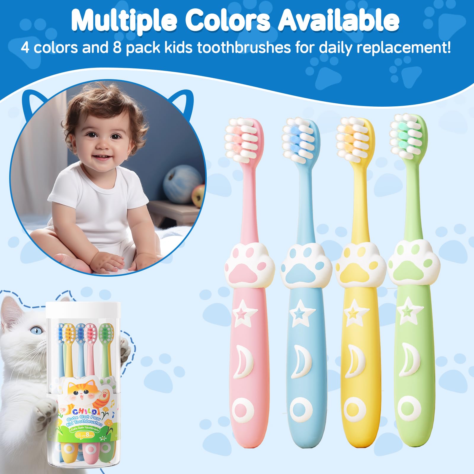 RoseFish cepillos en cuatro colores para familias
