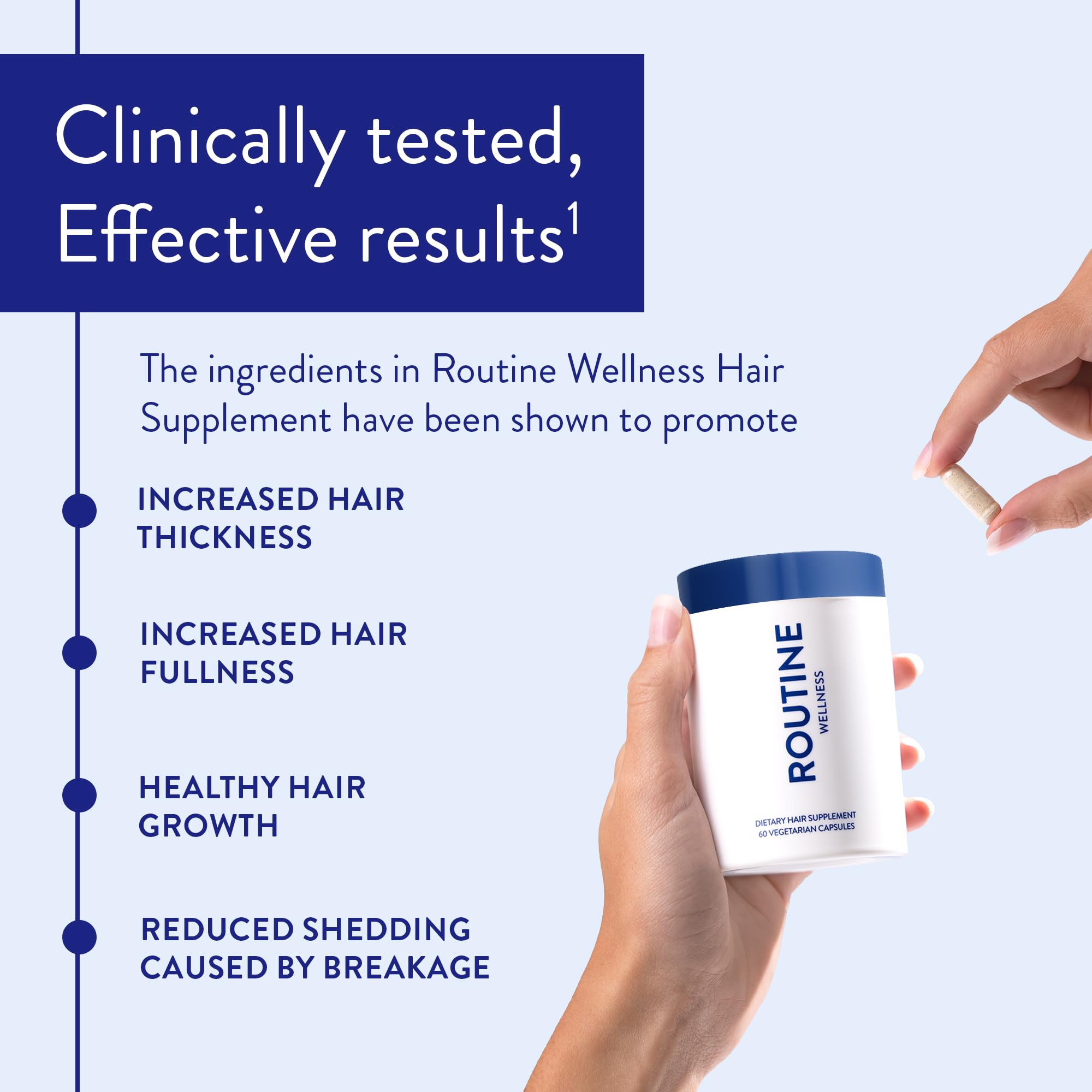 Routine Wellness Cabello: etiqueta visible, fórmula vegetariana