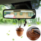 RoyAroma difusor bellota detalle madera, textura suave para coche