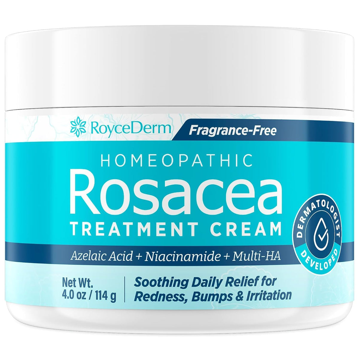 Roycederm Rosacea: crema en bote para alivio suave del enrojecimiento
