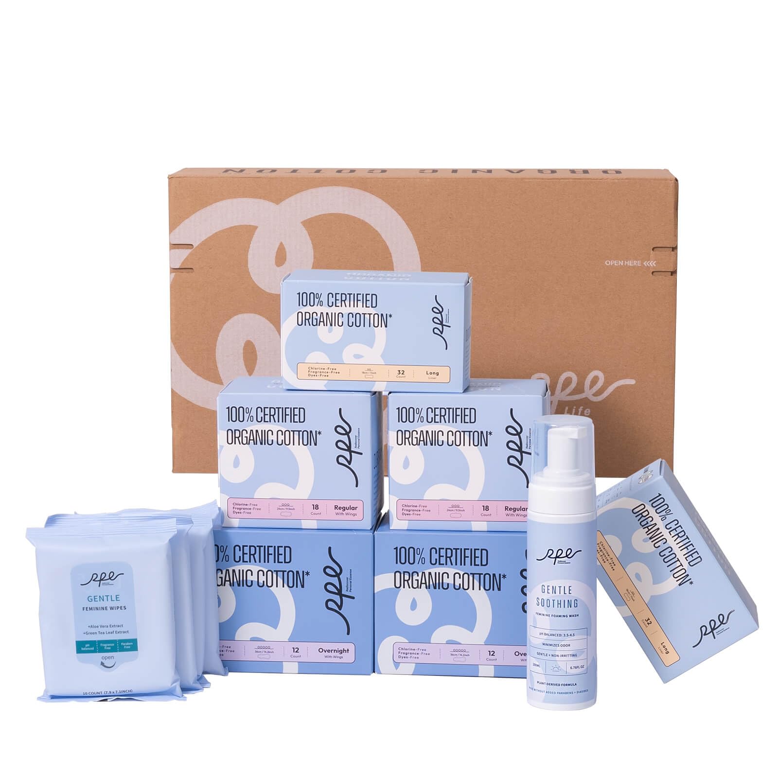 RPE Life: compresas orgánicas 7 pulgadas para protección diaria.
