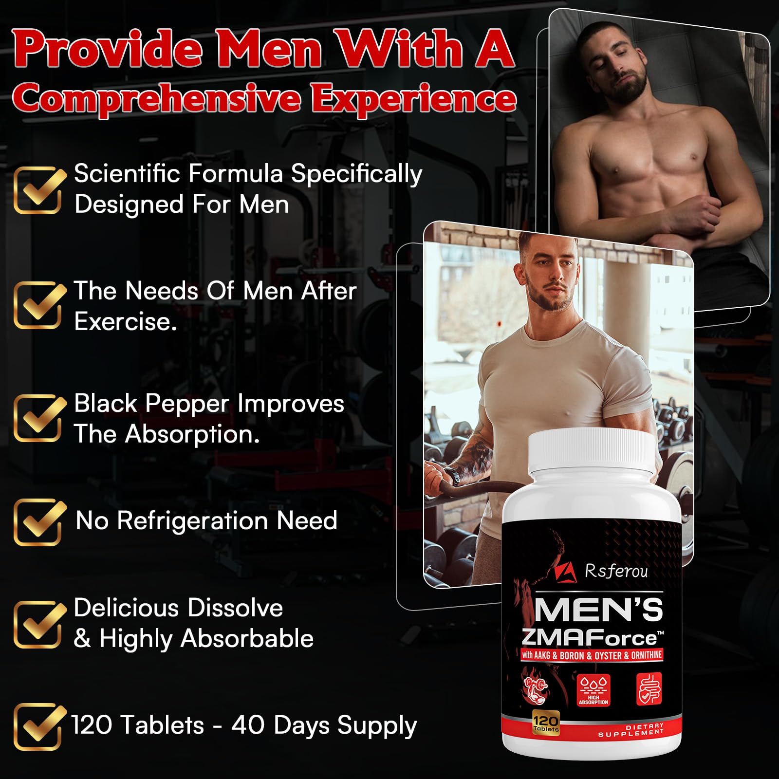 Rsferou ZMAFORCE: ingredientes-zinc-magnesio, soporte para energia y recuperacion.