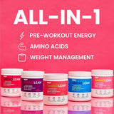 AminoLean con BCAA y aminoácidos esenciales veganos para entrenamiento.