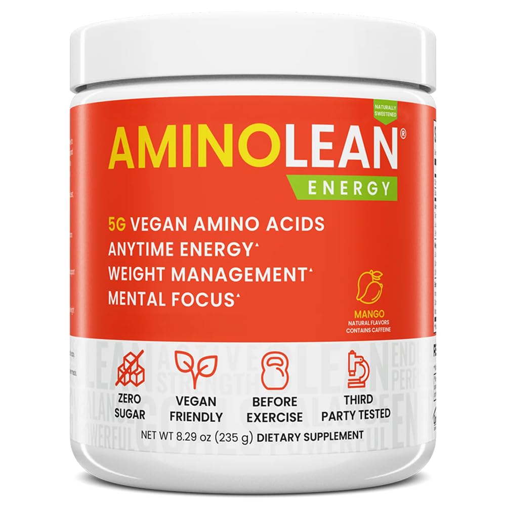 AminoLean de RSP NUTRITION brinda energía natural para entrenar.