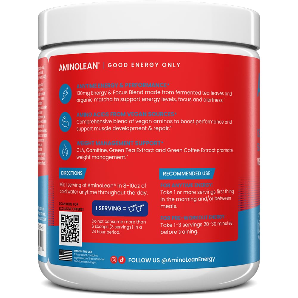 RSP NUTRITION AminoLean ICEE taza energetica para mantener la concentracion