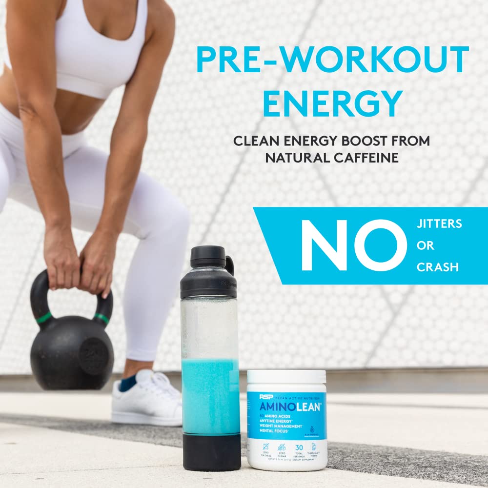 AminoLean: disolución rápida en agua para preentrenamiento.