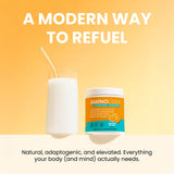 AminoLean Recovery, etiqueta frontal clara para entender la fórmula