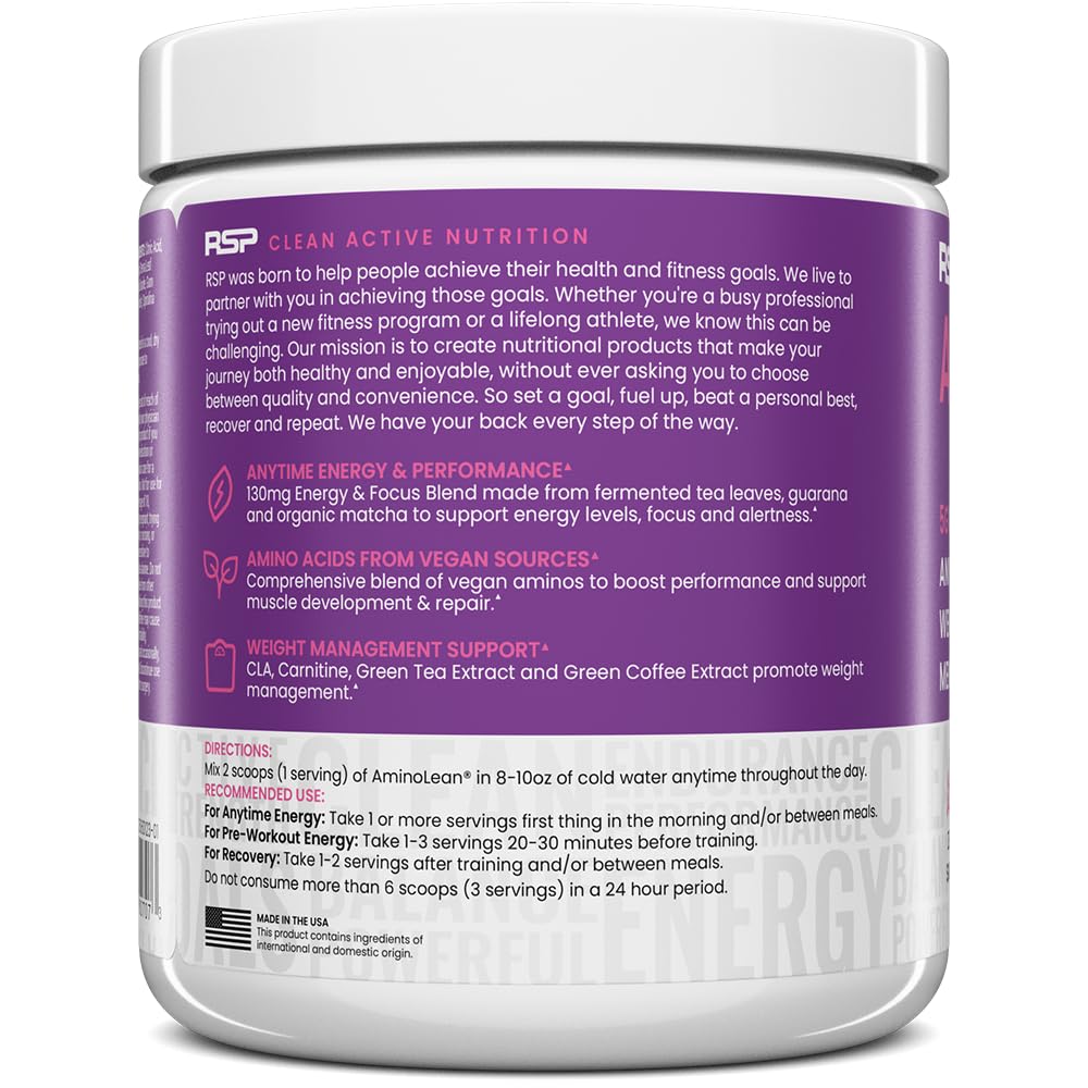 AminoLean sin sucralosa ni colorantes artificiales