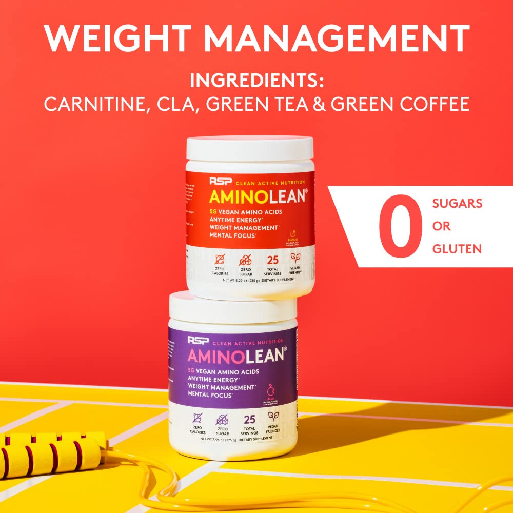 Taza energética con RSP Vegan AminoLean piña coco.
