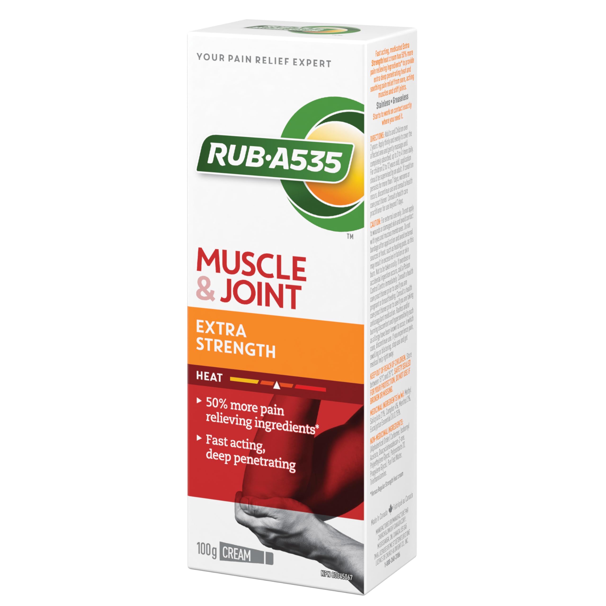 Rub A535, origen canadiense, producto de confianza para molestias.