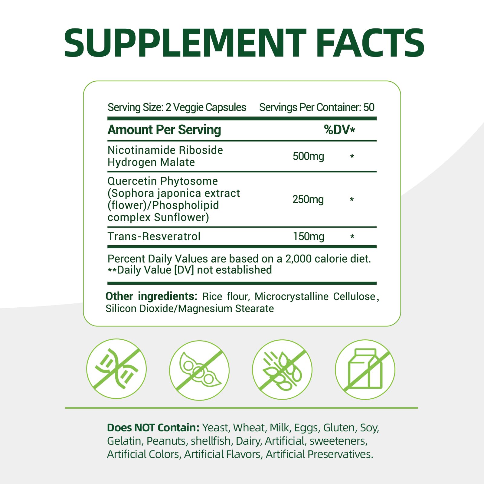 Etiqueta de Rubimirez NAD+ con ingredientes clave para beneficios claros.